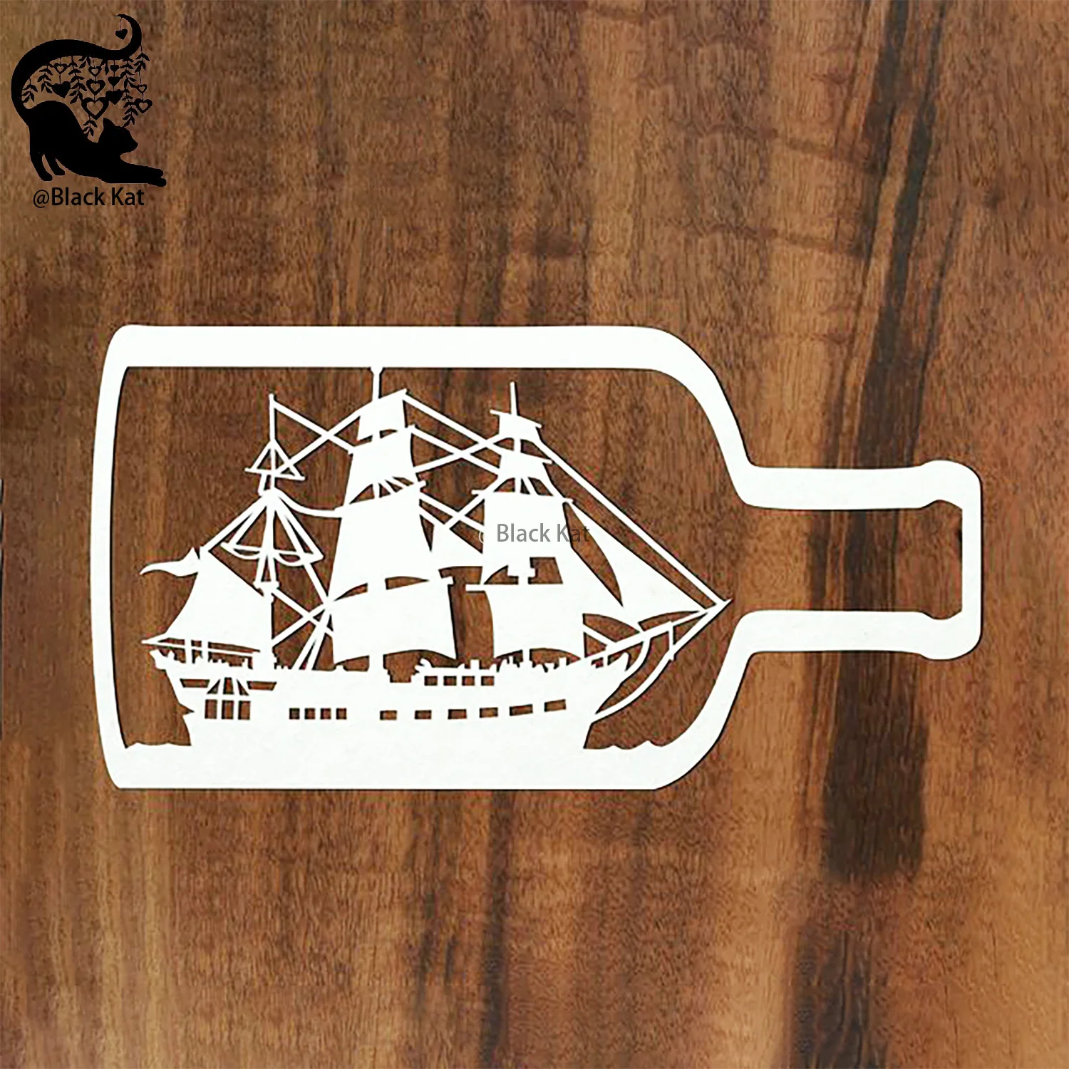 Sailboat Drift Bottle Cutting Dies Tourist Sailing Metal Stencil For DIY Scrapbooking Card Craft