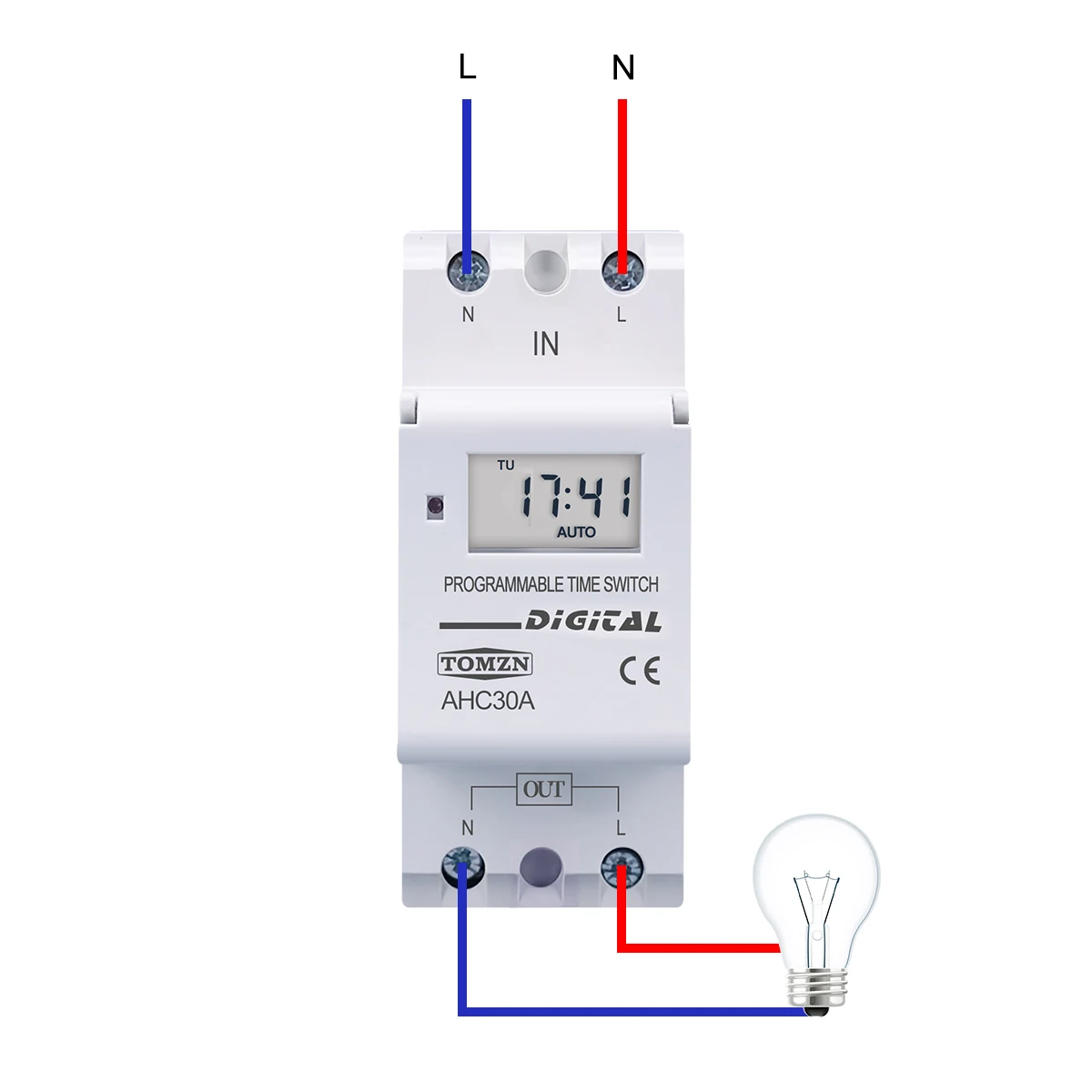 New type Din Rail 2 wire Weekly 7 Days Programmable Digital TIME SWITCH Relay Timer Control AC 220V 230V 12V 24V 48V 16A