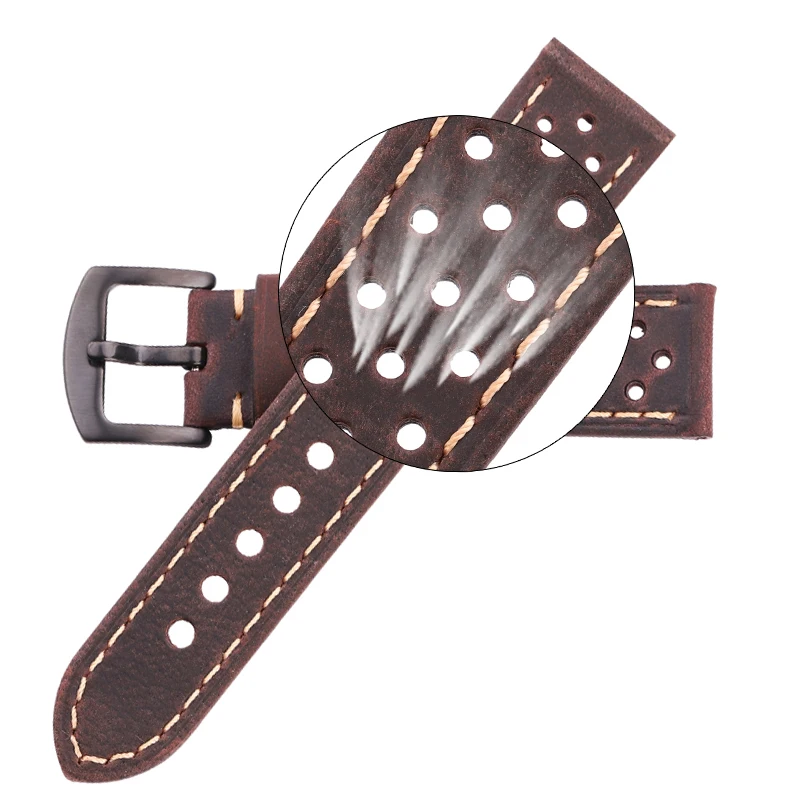 Correas de reloj de cuero de vaca, correa de muñeca Vintage de cuero genuino de 20mm y 22mm para Samsung Galaxy Watch, pulsera de 46mm