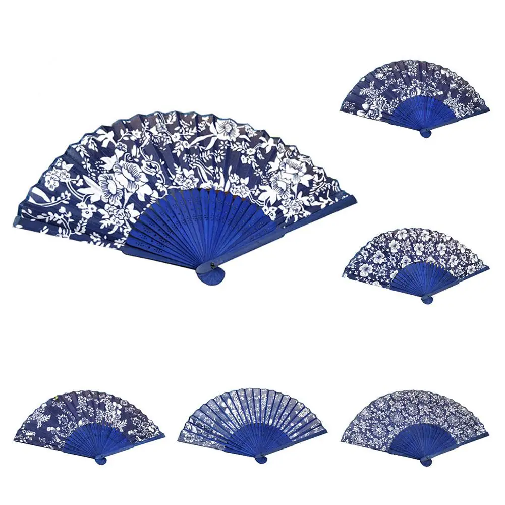 Hand Fold Fan Vintage Style Spanish Style  Lace Silk fan Dance Wedding Party fan Hand Held Fan Girl Man Dance Decorate Home