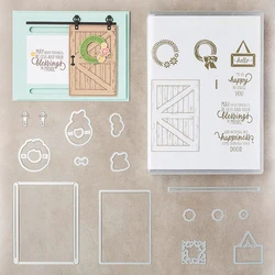 Door of happiness Metal cutting dies and stamps For Scrapbooking Embossing Decorative Crafts DIY Paper Cards Stamp and DIES