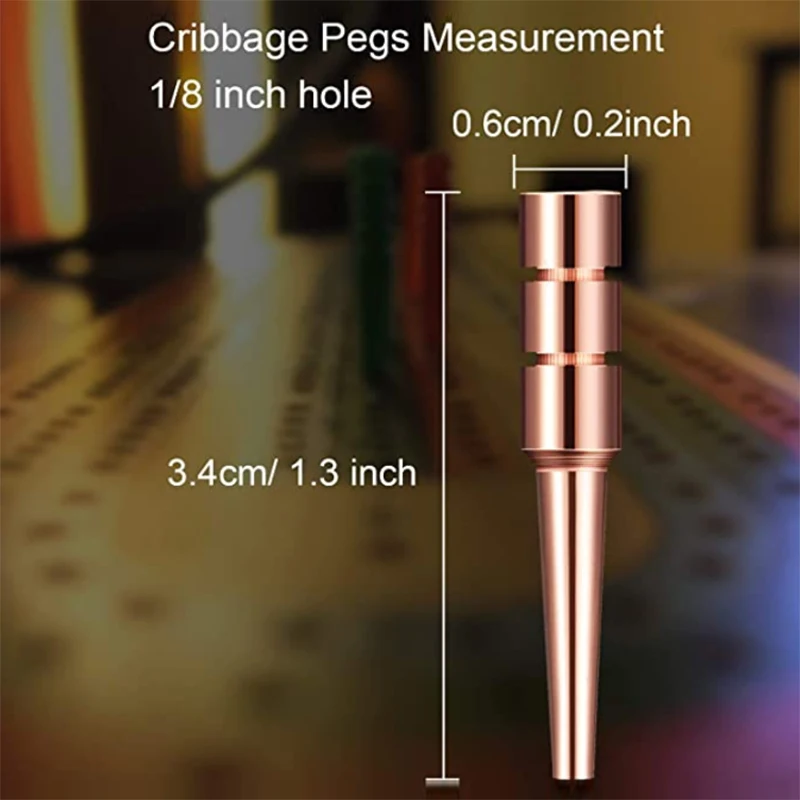 8 piezas de clavijas de Cribbage de Metal, clavijas de tablero de Cribbage aptas para 1/8 agujeros, clavijas de Cribbage con un diseño cónico para