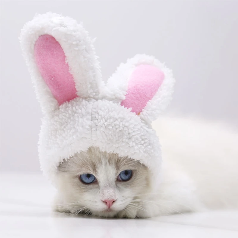 Funny Pet Dog Cap New Year Party Christmas Cosplay Costume Warm Rabbit Hat