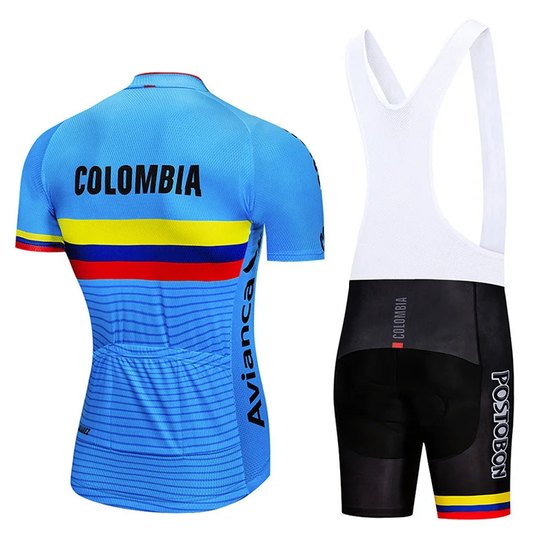 Colombia Short Cycling Jersey, Bicycle T Shirt, Bike Clothing, MTB Sports Wear, Motocross Mountain Road, Tight Breathabl