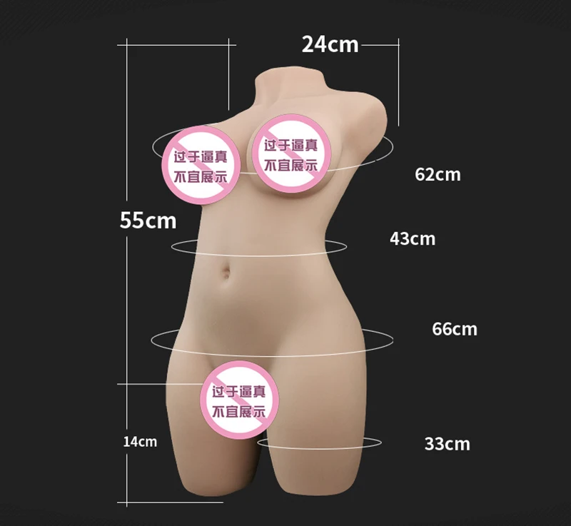 High Quality Realistic Skeletal Half Body Sex Silicone Doll Big Ass Big Breasts Male Masturbation Sex Toys Adult Sex Supplies