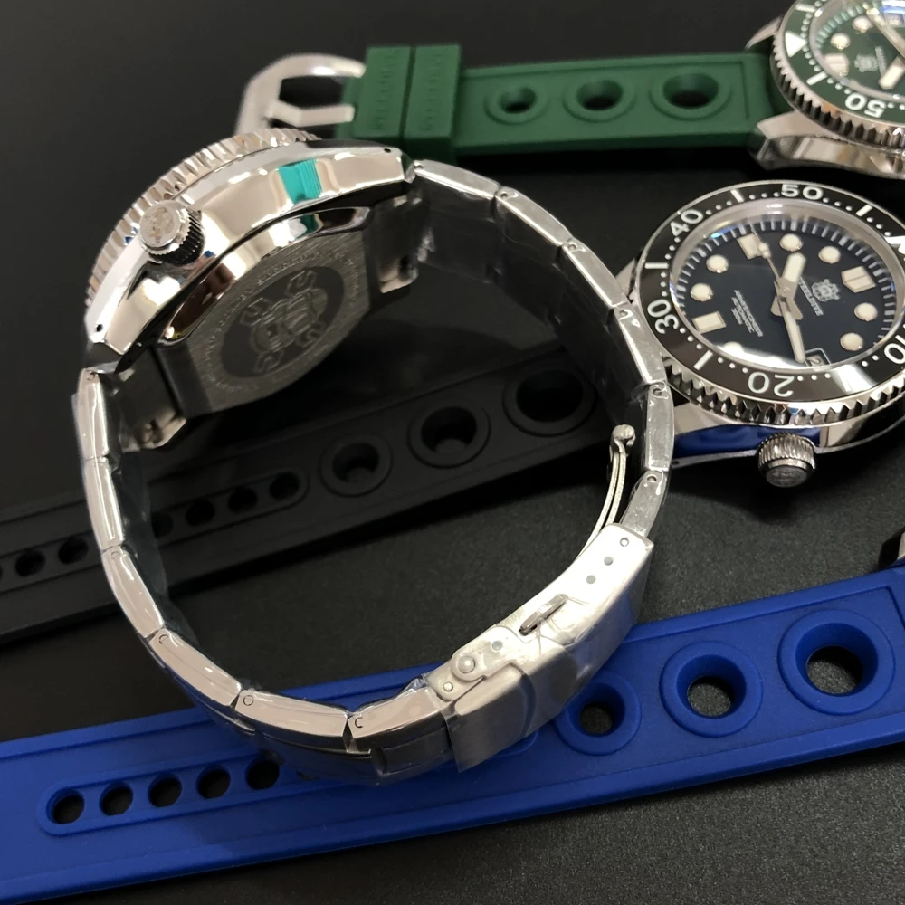 ساعات أوتوماتيكية للرجال من STEELDIVE ساعة غوص رياضية للرجال 300 متر مقاومة للماء ساعة يد ميكانيكية C3 ساعة مضيئة إطار سيراميك