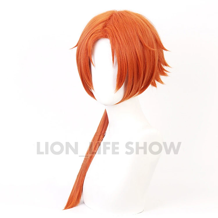 Anime Jibaku Shounen Hanako kun Wigs Akane Aoi Cosplay Wig Heat Resistant Synthetic Wig Long Straight Orange Hairs