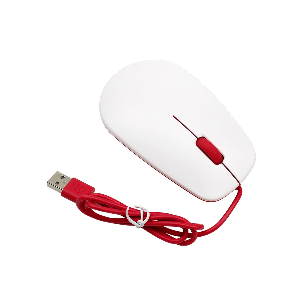 Official Raspberry Pi mouse, available in raspberry red and white Suitable for Raspberry Pi 4B/ 3B+/ 3B