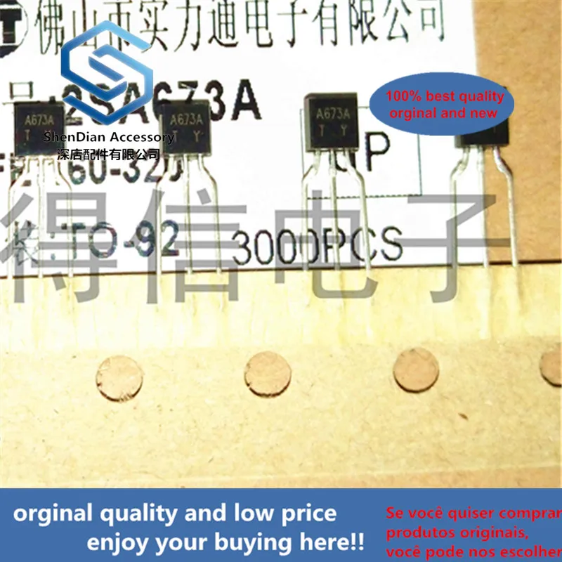 30pcs 100% orginal new 2SA673A A673 TO-92 Silicon PNP Epitaxial real photo