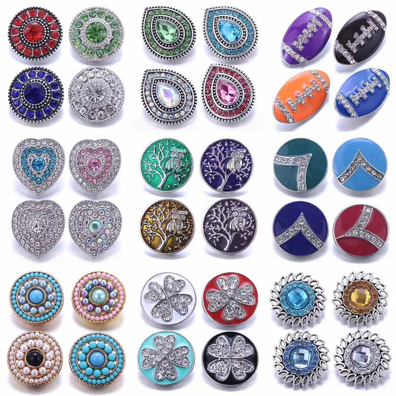 10pcs/lot Love Heart Snap Button Jewelry 20mm 18mm Metal Snap Jewelry Fit Snap Button Bracelet Bangle Necklace Charms Jewelry