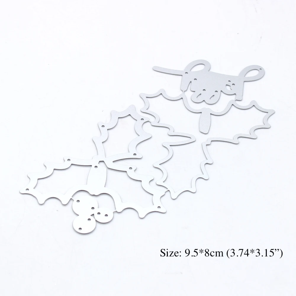 YPP craft Christmas Holly Leaves Shaker Metal Cutting Dies Stencils for DIY Scrapbooking Decorative Embossing DIY Paper Cards