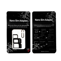 10ชุด4 In 1 Nano Micro Mini Standard SIM Card Adapter ชุดคิทอะแดปเตอร์เครื่องมือ