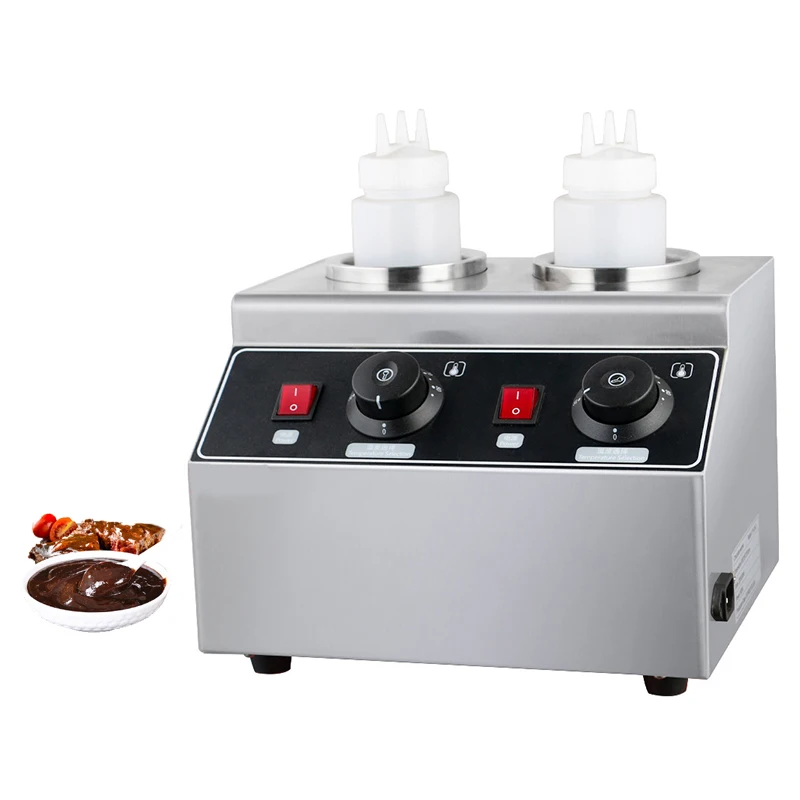 Sauce Warmer Squeeze Condiment Bottles Warming Machine Commercial Chocolate Heater Stainless Steel Topping Dispenser