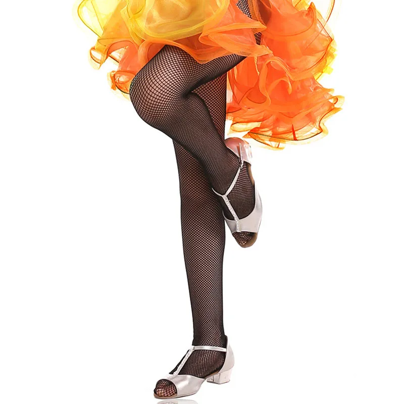 Professional Latin Tights Women Professional Fishnet Tights Ballroom&Latin Dance Hard Yarn Elastic Latin Stockings Pantyhose