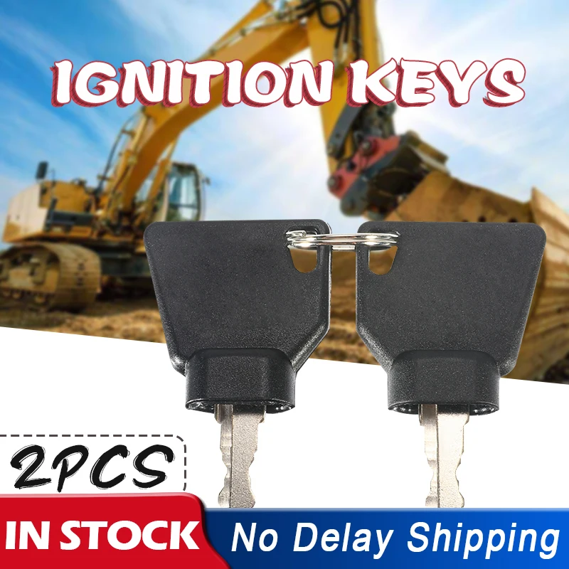 2 Pcs Ignition Start Key Switch Starter key For JCB 3CX Excavator Most JCB Machine Digger Replacement Parts