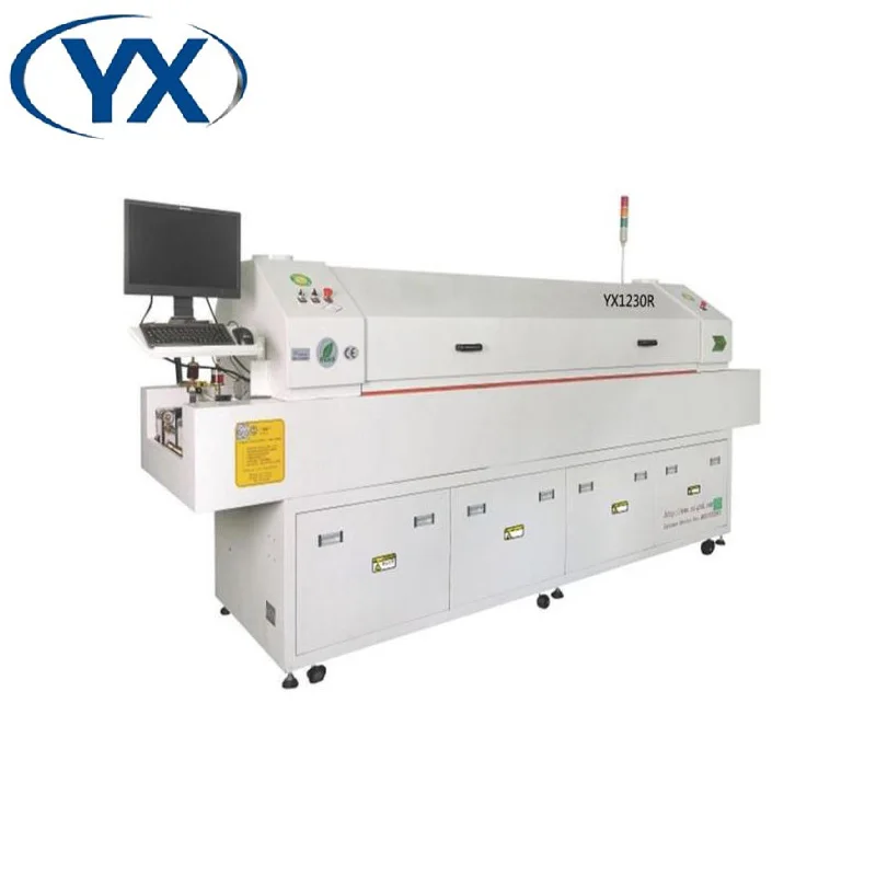 SMT Assembly Line Reflow Soldering Oven Machine YX1230R with 12 Heating Zone