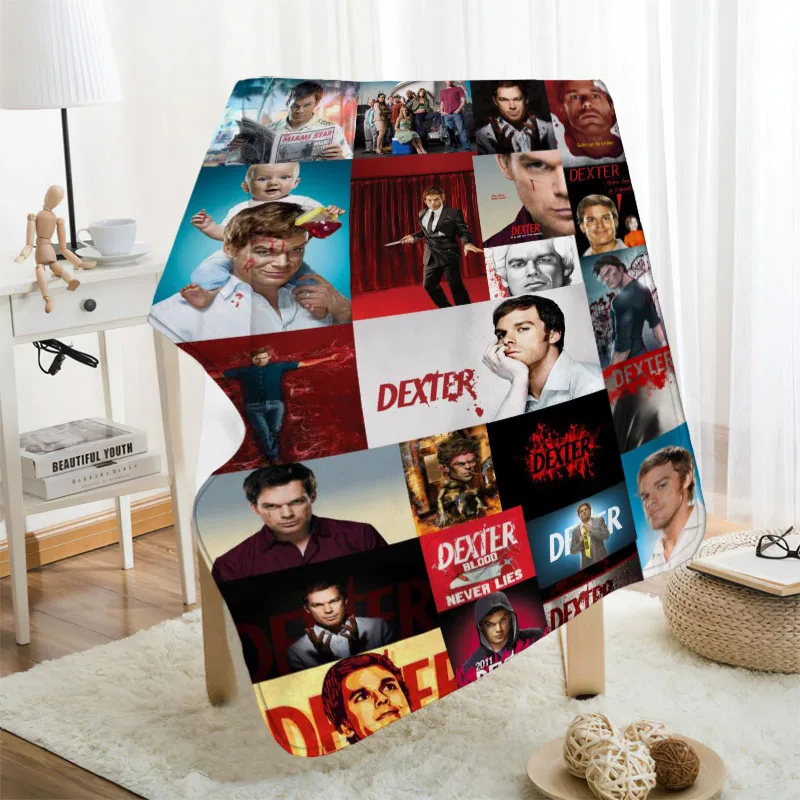 Musife Custom TV Show Dexter Flannel Blanket Design Your own Blanket Flannel Blankets for Sofa DIY Dropshipping