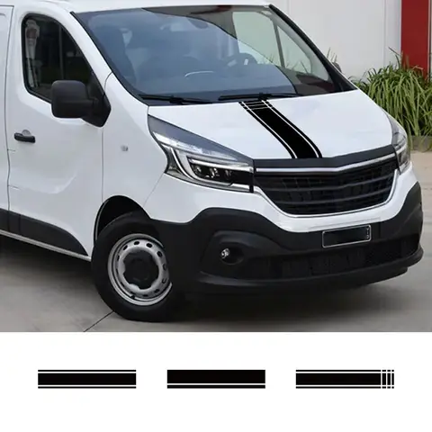 Car Hood Engine Cover Sticker For Renault Trafic 3 2 MK1 MK2 MK3 Camper Van Tuning Accessories Motorhome Bonnet Vinyl Decal