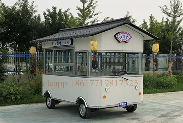 รถบรรทุกอาหาร Jui Coffee Kiosk พิซซ่าห้องครัว Trailer Candy ไอศกรีมร้อนสุนัขไฟฟ้าอาหารมือถือรถเข็น