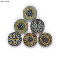 50/100pcs Gray Blue Retro Series Wood Buttons for Handwork Sewing Scrapbook Clothing Crafts Accessories Gift Card 15-25mm