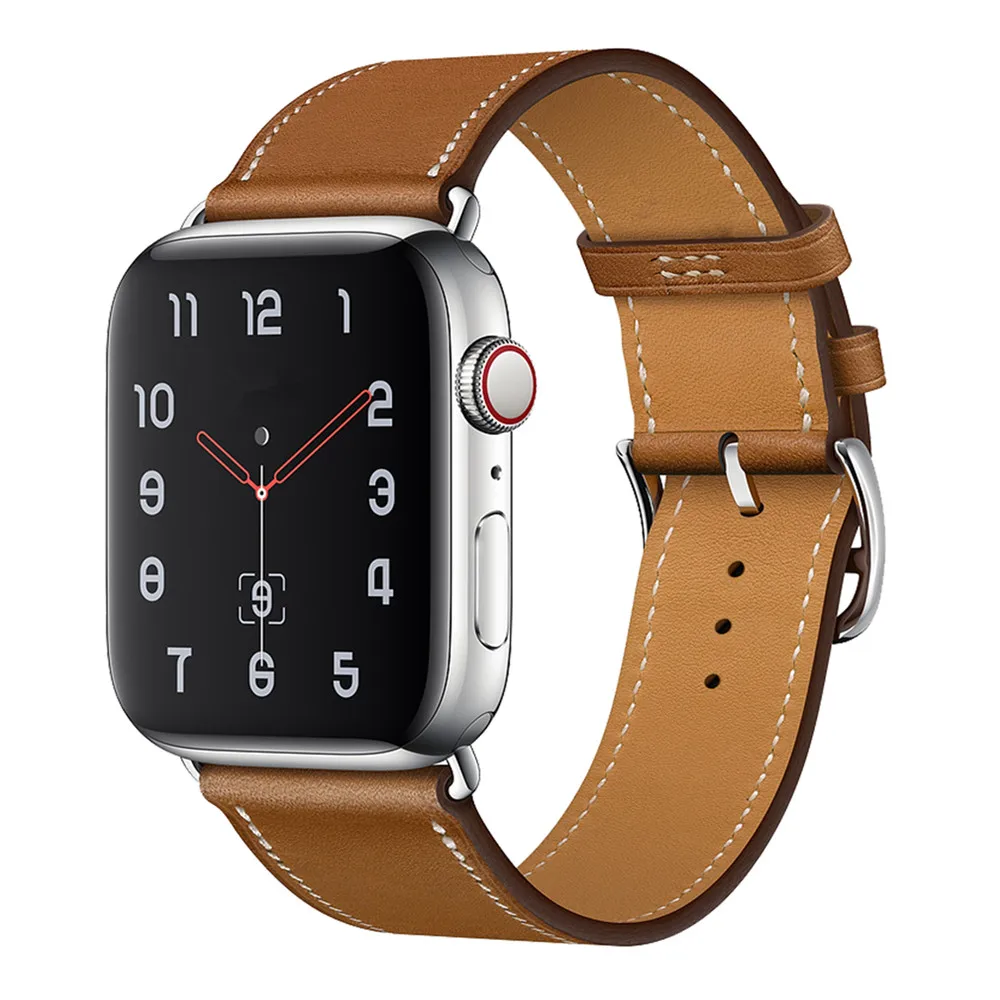 Leather strap For Apple watch band 45mm 41mm 44mm 40mm iWatch 38mm 42mm Single bracelet Apple watch series ultra 8 7 5 4 3 se 6