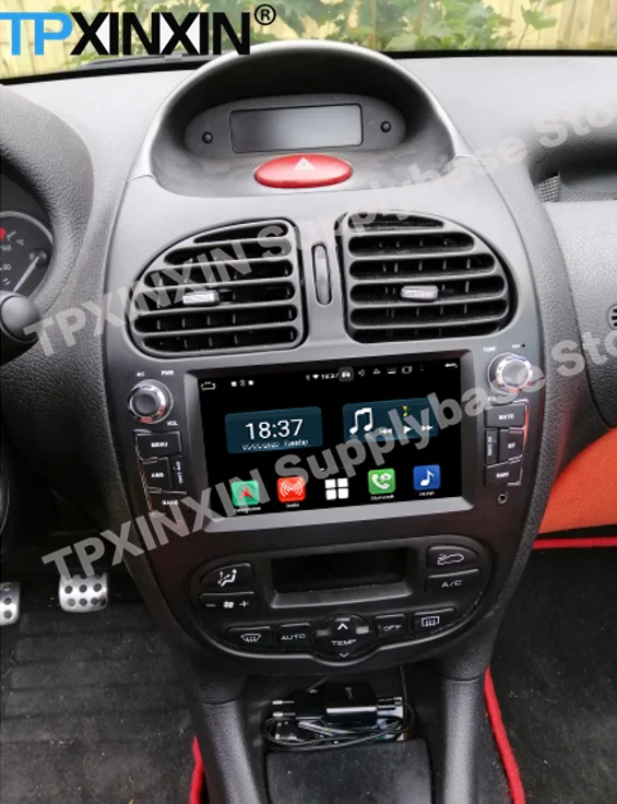 Автомагнитола 2 Din, стереомагнитофон Android 10 для Peugeot 206 2000 2001 2002 2003 2004 2005 2006 2007 2008 2009-2016, головное устройство с GPS