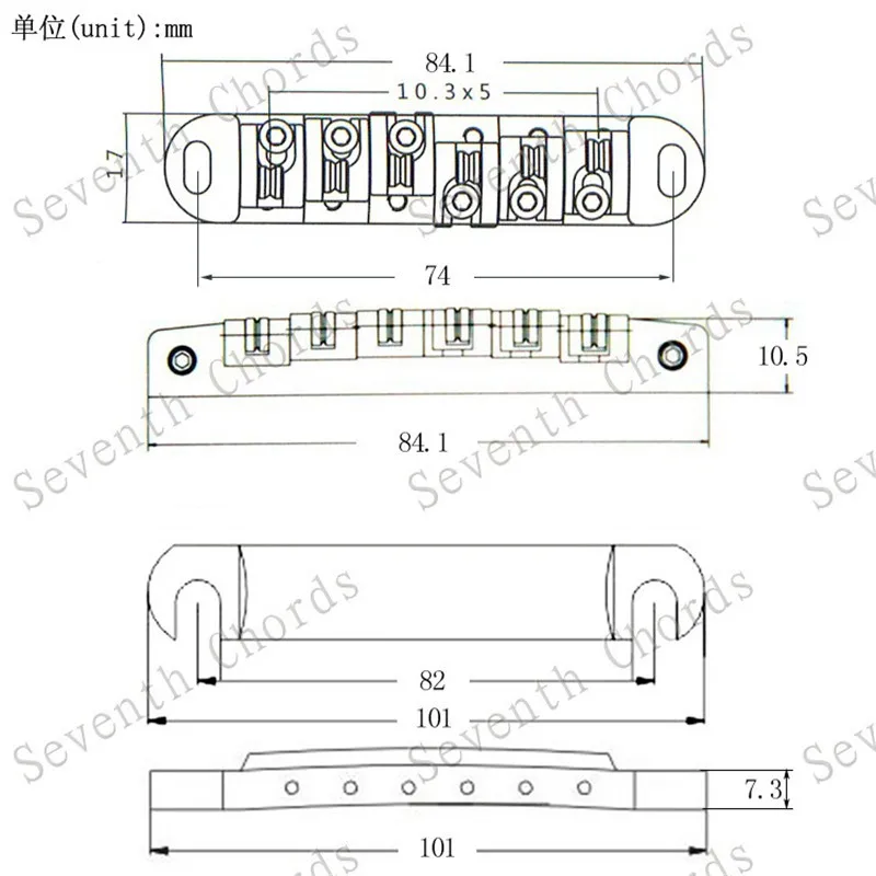 EIN Satz Rollensattel E-Gitarre Brücke Saitenhalter Zubehör Teile Musikinstrument Schwarz Kleine Bolzen & Anker – Detail 7