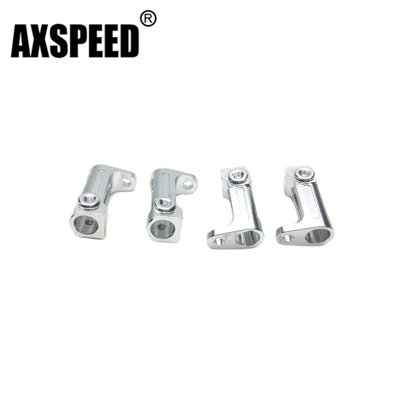 

AXSPEED 4Pcs Silver Black 25mm Length Metal Lateral Pedal Mount For 1/10 Axial SCX10 RC Crawler Car Upgrade Parts