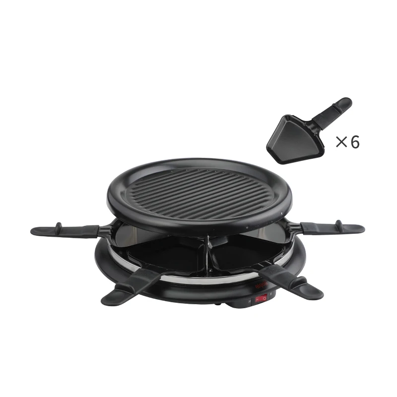 Barbecue Machine Double Layer Korean Cuisine Barbecue Grill 220V/900W Electric Round Barbecue Machine Grilled Cheese Corn Pan