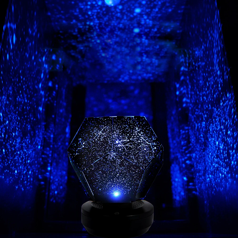 LED Galaxy Starry Night Light Laser Projector Ocean Star Sky Party Lamp Rotate Speaker Lamp Kids Baby Christmas Gift