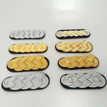 1 paio di spalline tessute stella in metallo spallina accessori uniformi di sicurezza distintivi spalla prestazioni fai da te per Costume guardia d'onore