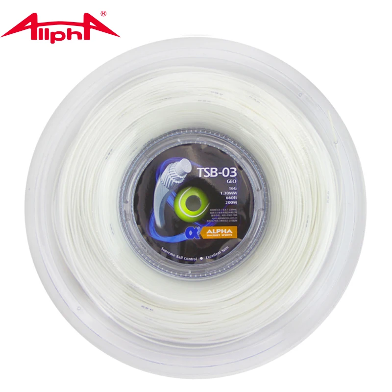 Alpha Tennis String Nylon Multifilament String-hexagonal Soft Rotate White Traing Racquet Outdoor Tennis String Tsb-03