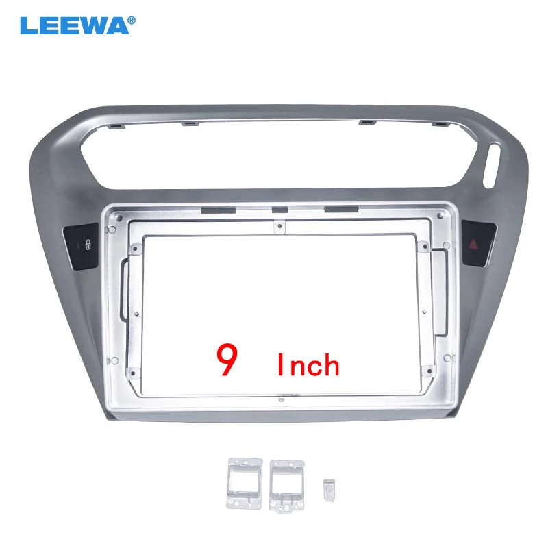 

LEEWA Car Audio Fascia Frame Adapter For Peugeot Elysee/301 9" Big Screen 2DIN Dash Fitting Panel Frame Kit #CA6727