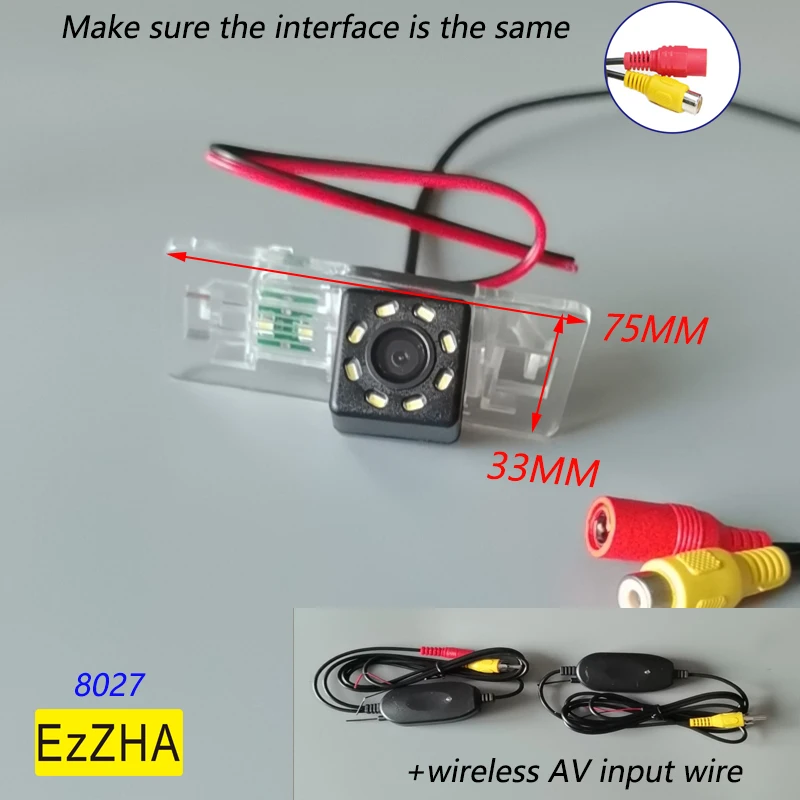 

Камера заднего вида EzZHA HD для Audi A1 A3 A4L A5 A6L A7 Q3 Q5 TT RS5 4 8 12, светодиодная Ночная камера