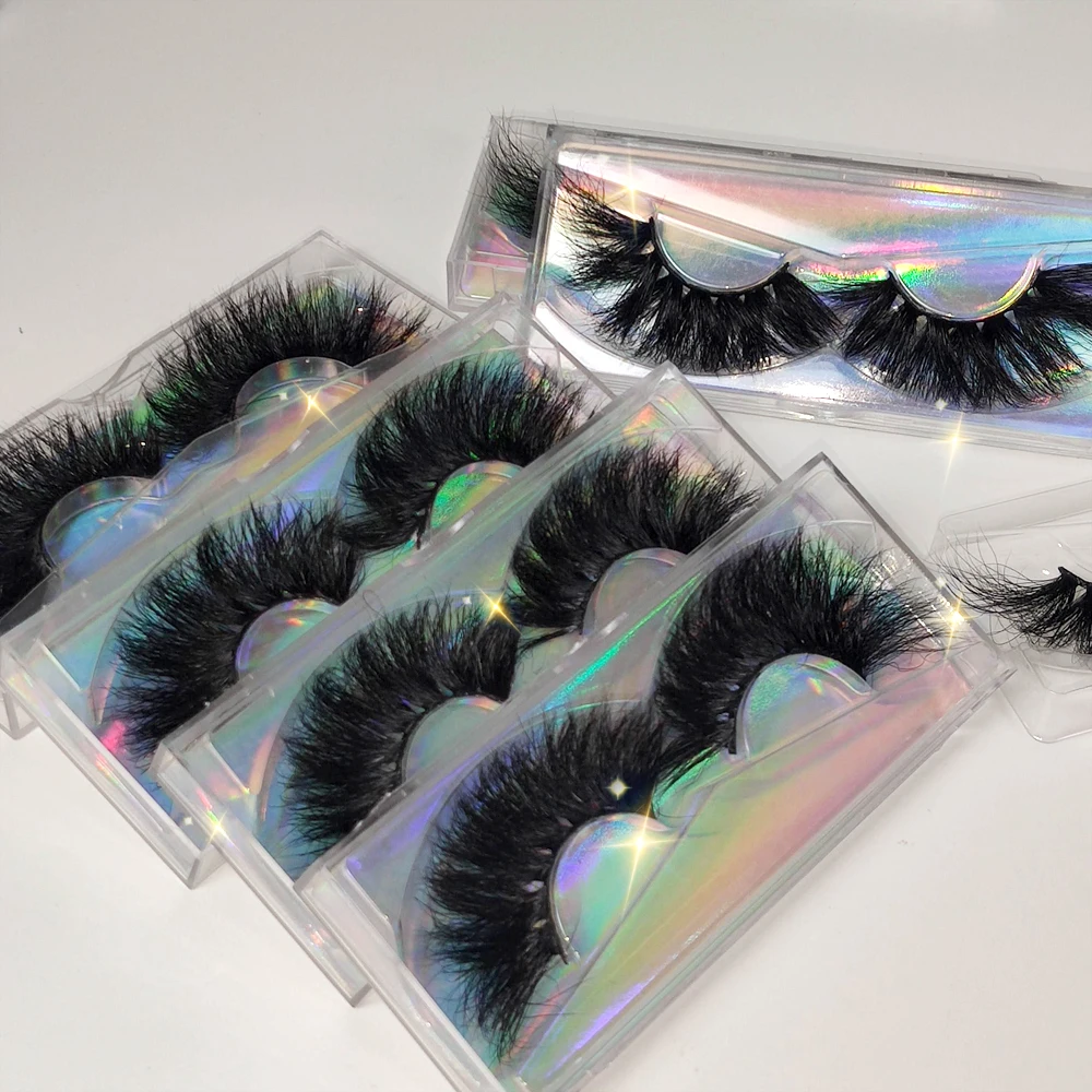 25mm Mink Eyelashes Dramatic Bulk Items 3D Mink Lashes 6D Natural Long Curly Eyelash Extension False Eyelashes Wholesale Makeup