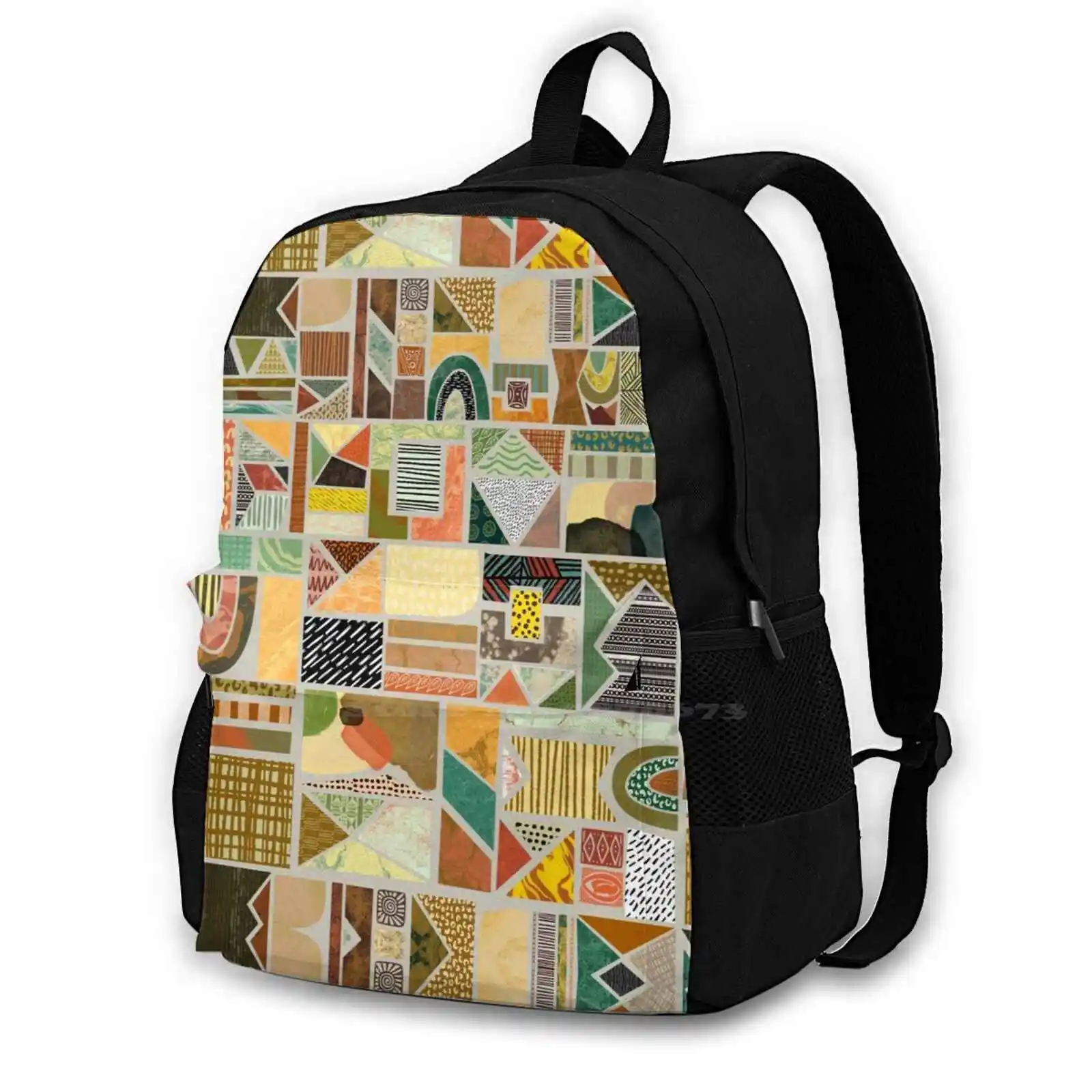 Afrika Art Design Hot Sale Schoolbag Backpack Fashion Bags Cirle Modern Abstract Marble Concrete Minimalhome Decorhome