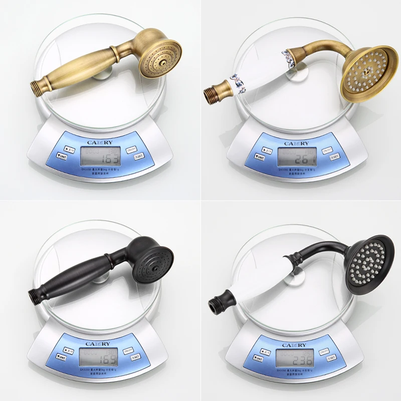 ELLEN Antique Bronze Shower Head Hand Shower Hand Spray Shower Holder Copper Bathroom Antique Bathroom Accessories ELS04