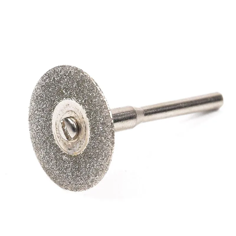 10Pcs With 2Arbors 12Types Diameter Plating Diamond Cutting Metal Grinding Wheel Disc Mini Circular Saw Slice With/Without Hole