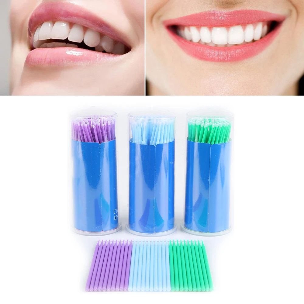 

100PCS/Bottle Dental Disposable Micro Brushes Applicators Brush Dentistry Odontologia Extension Tools