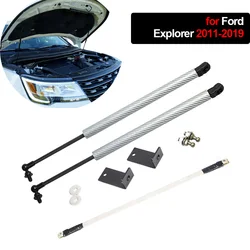 Amortisseurs de capot avant pour Ford Explorer 2011 – 2019, 2 pièces, en fibre de carbone, avec entretoises à gaz, Support de levage