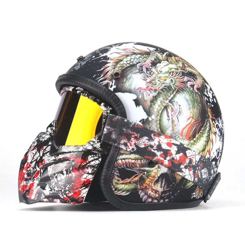 

Motor Helmet Retro Motorcycle Helmet Moto Helmet Scooter Vintage Open face 3/4 Face Biker Motorbike Crash Moto Helmet Casco Moto