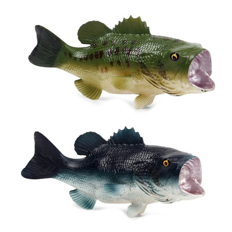 

2 Pcs Fake Fish Artificial Lifelike Fish Simulated Fish Model Large Mouth Bass