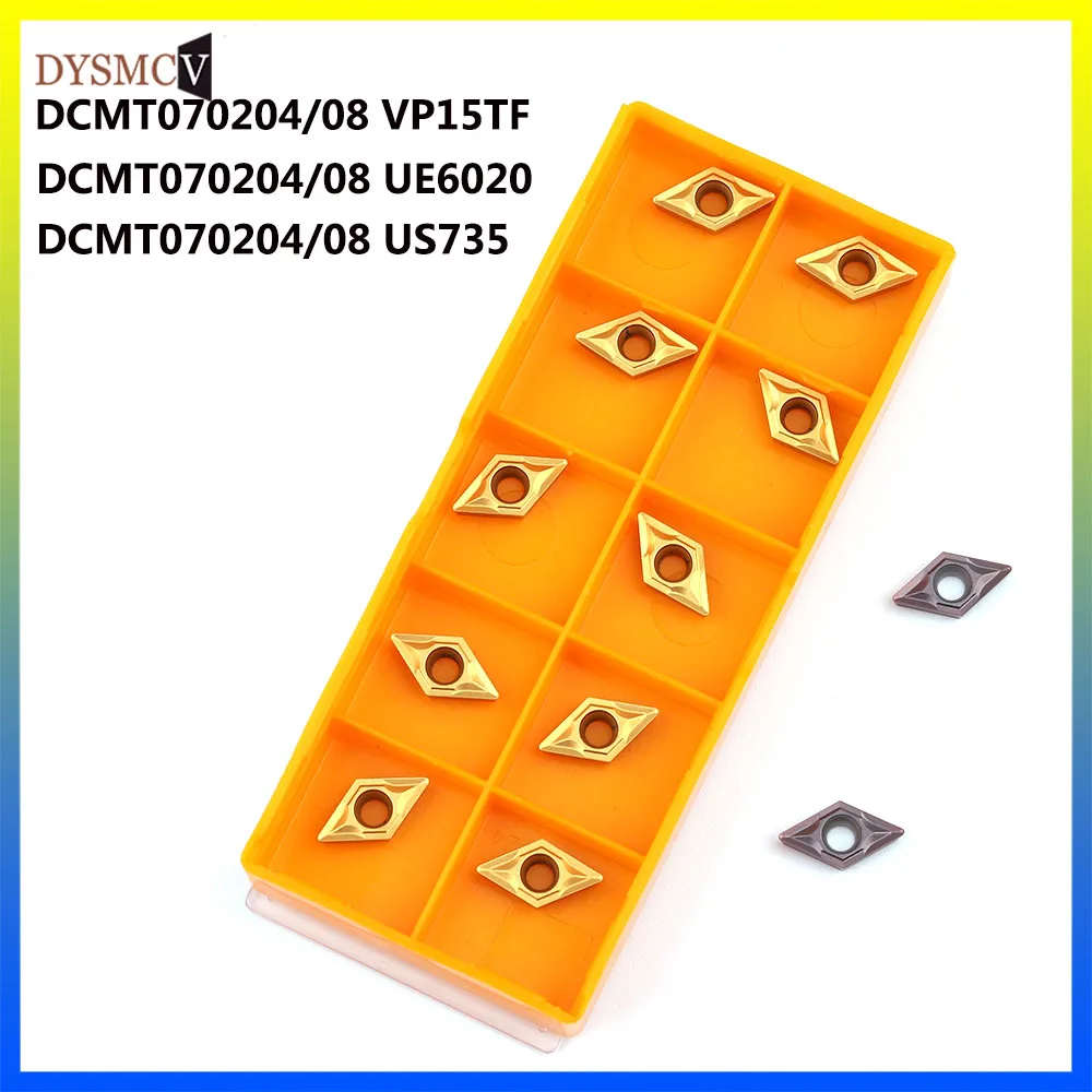 Desconto 10 Peças Ccmt070204 08ue6020 Ccmt060204 08 Vp15tf Inserções de Carboneto Torneamento Lâmina Placa Cortador Cnc Torno Ferramenta Torneamento Titular