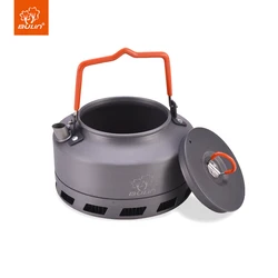 Bulin 1.1L Outdoor Kettle Aluminum Alloy Portable Pot Travel Pan Teapot Coffee Tableware Cookware for Hiking Camping Cooking