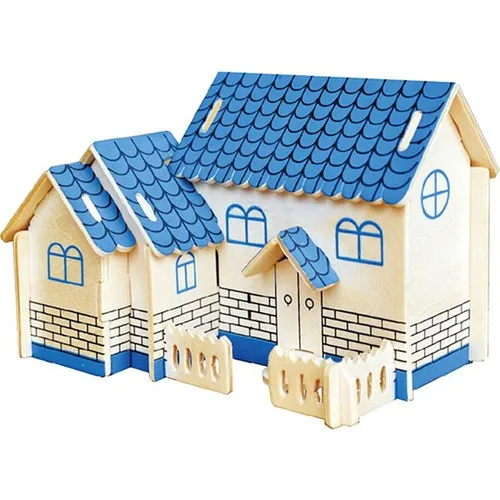 

Lederax 3D Wood Model Blue Home