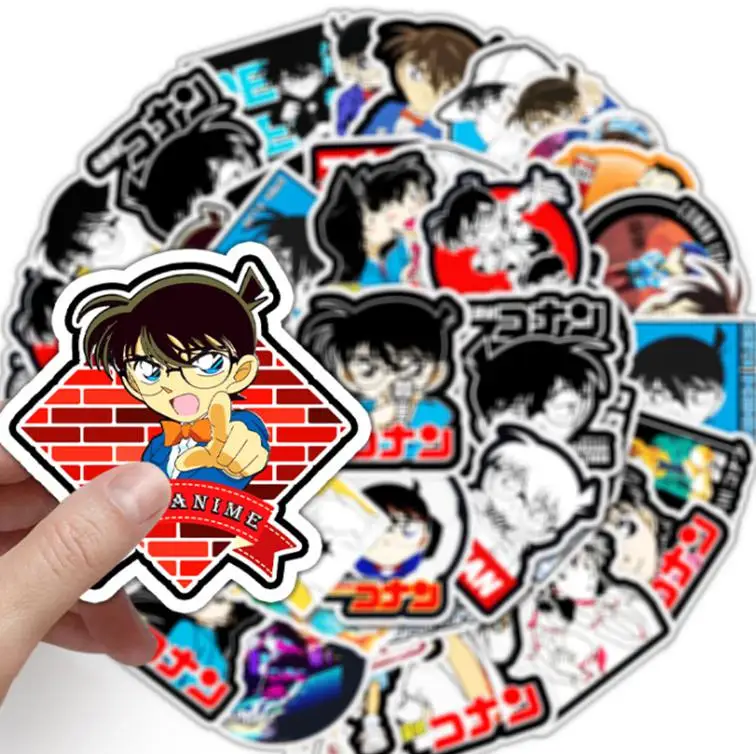 10/30/50pcs Anime Detective Conan Graffiti Diy Car Bike Skateboard Travel Suitcase Phone Laptop Luggage Stickers Cute Kids