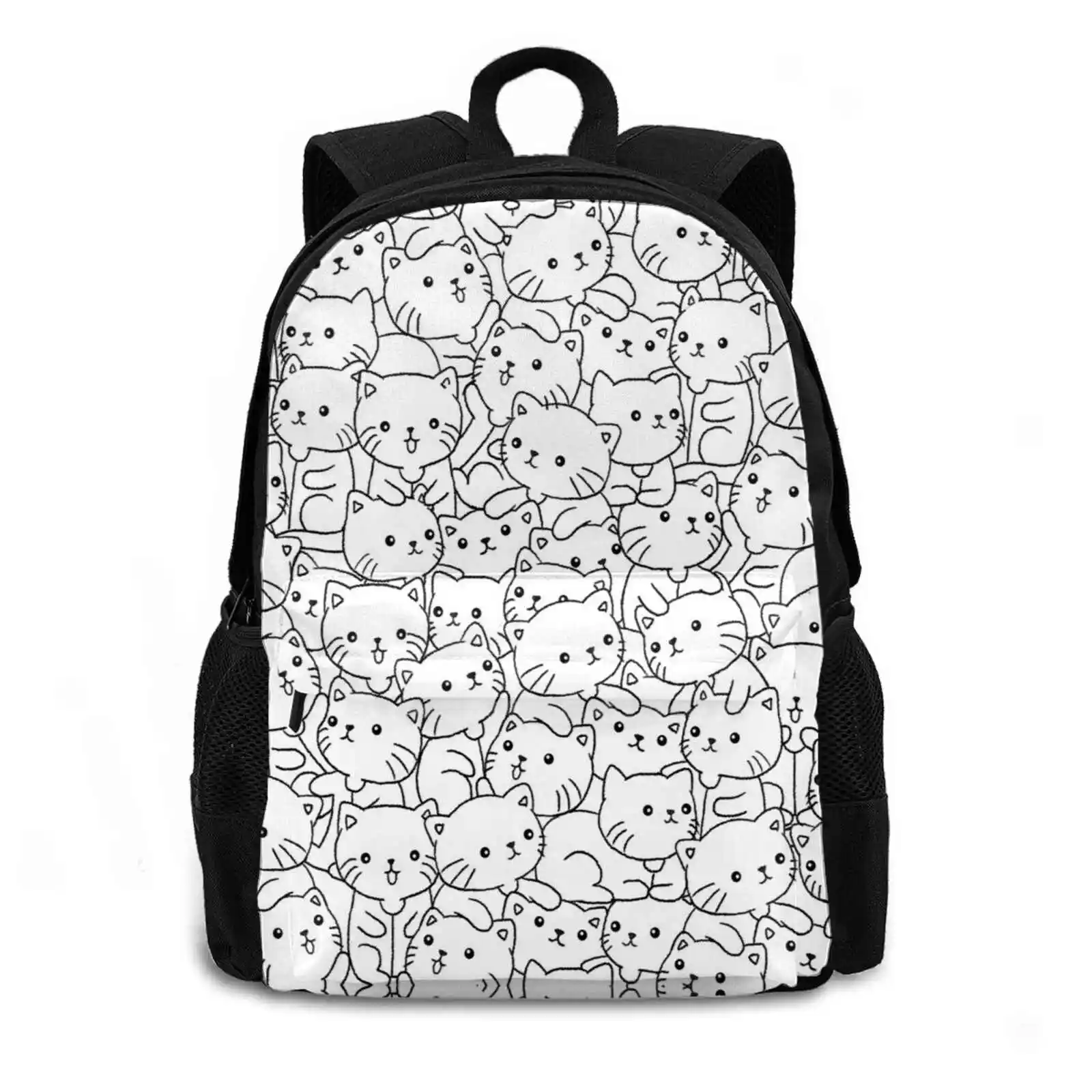 Cats In Travel Laptop Bagpack School Bags Cats Cat Cats Zox Zox Strap Cute Kitty Pussycat Cat Lover Animals Animal Pattern Dog