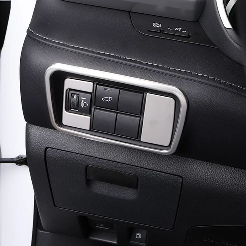 

SBTMY Stainless Steel Decorative Frame of Headlight Control Panel Sequins For Toyota Highlander 2020 2021 XU70 Kluger