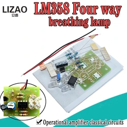 LM358 LED Breathing Light Kit Electronic Production Suite Electronic Kits DIY Parts Breath Light DIY Kit PCB laboratory