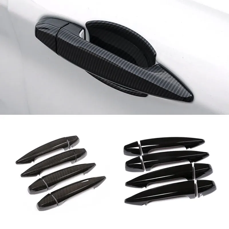 For BMW X1 F48 X5 X6 F15 F16 2016 2017 Carbon Fiber Texture Exterior Car Door Handle Pull Cover Trim